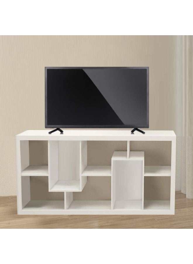 Danube Home Cierra Book Case/TV unit, White - 78 x 31.5 x 159 cm - Image 1